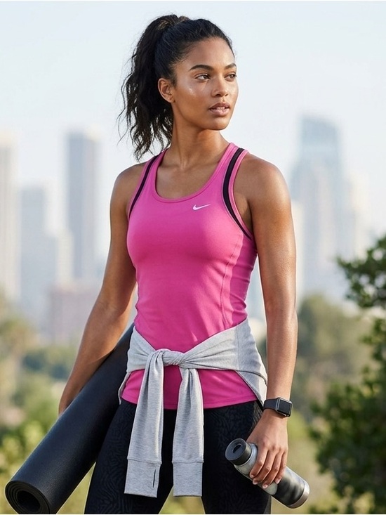 Nike Tops - Nike Hot Pink Fit Dry Racerback Athletic Tank Top XS-Barbiecore Sporty Chic